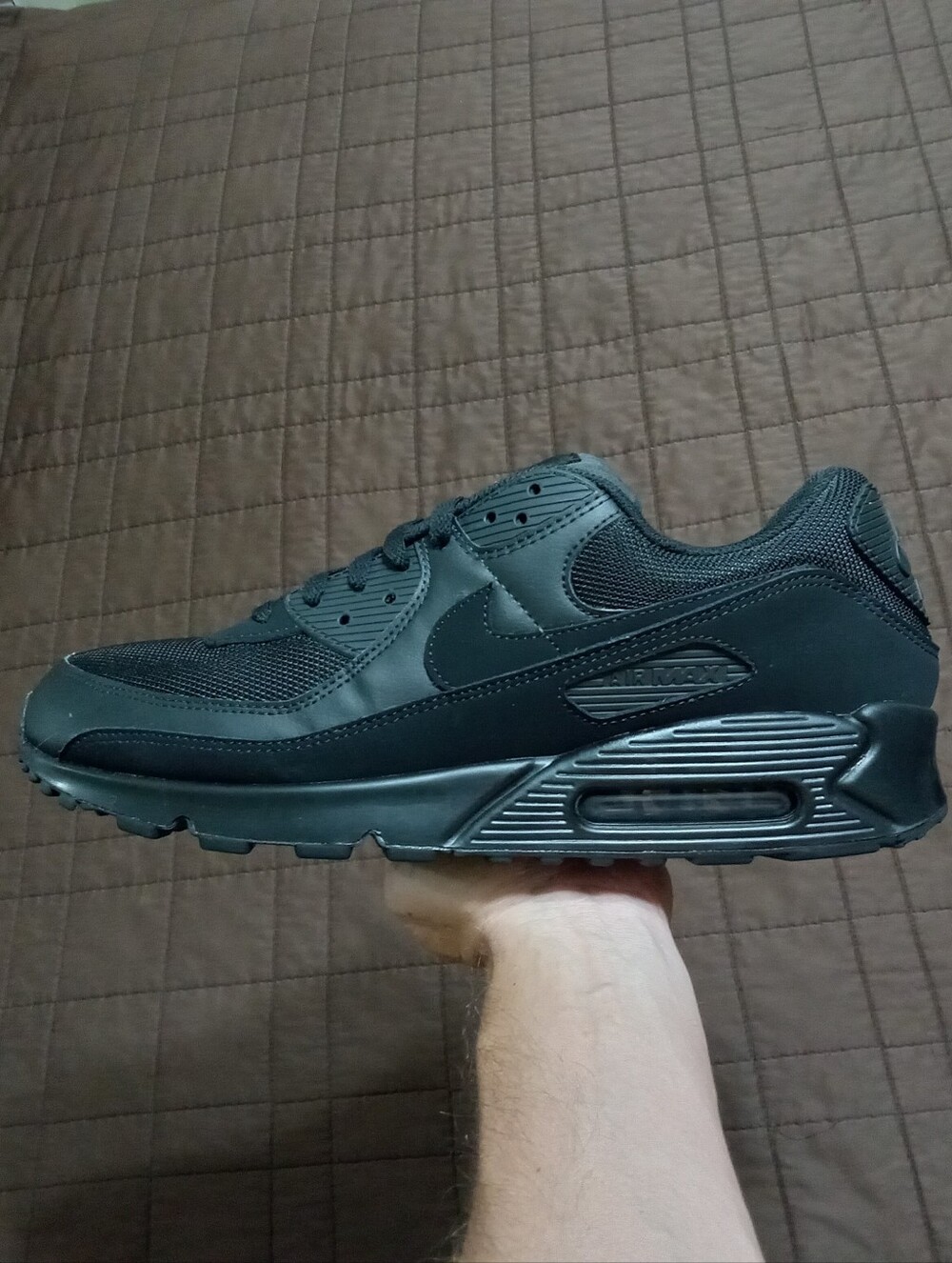 VNDS Nike Air Max 90 Mens 14 Shoes Sneakers Triple Black Athleyic Running